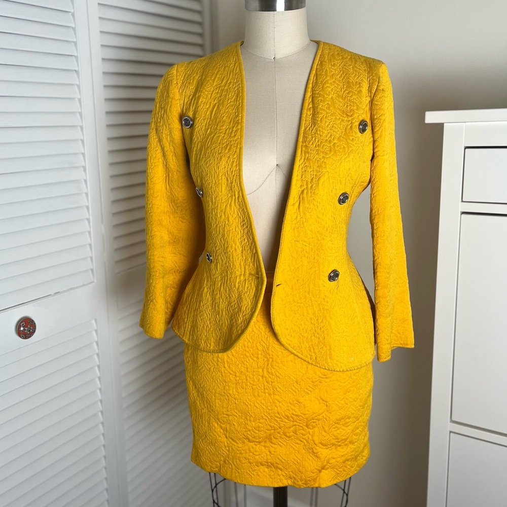Vintage Ungaro Yellow Power Suit